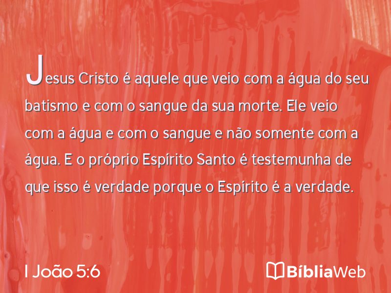 I João 5:6 em imagem para compartilhar