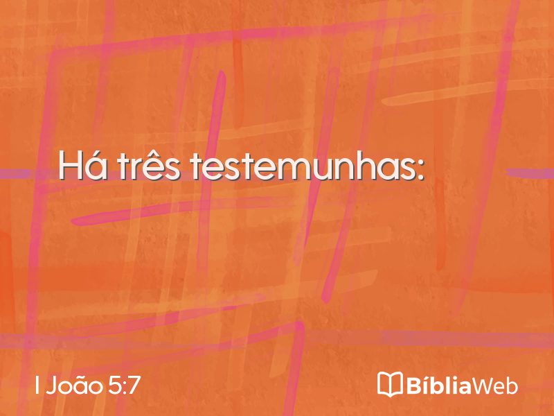 I João 5:7 em imagem para compartilhar