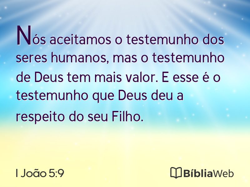I João 5:9 em imagem para compartilhar