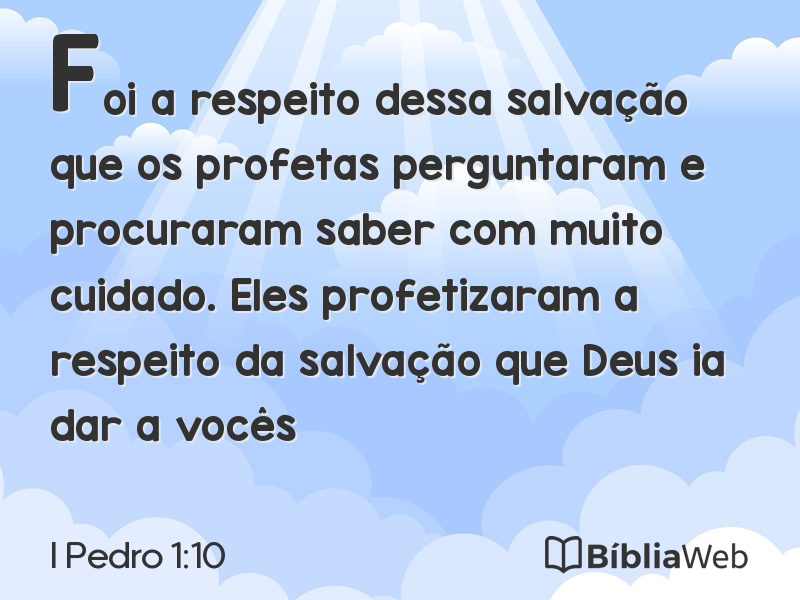 I Pedro 1:10 em imagem para compartilhar
