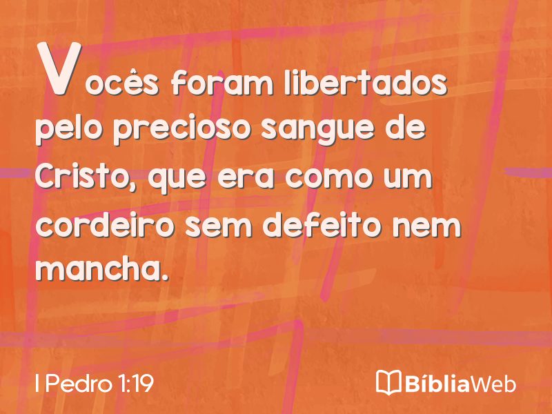 I Pedro 1:19 em imagem para compartilhar