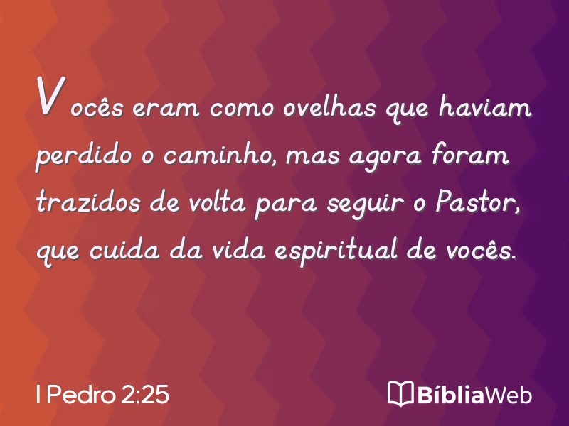 I Pedro 2:25 em imagem para compartilhar