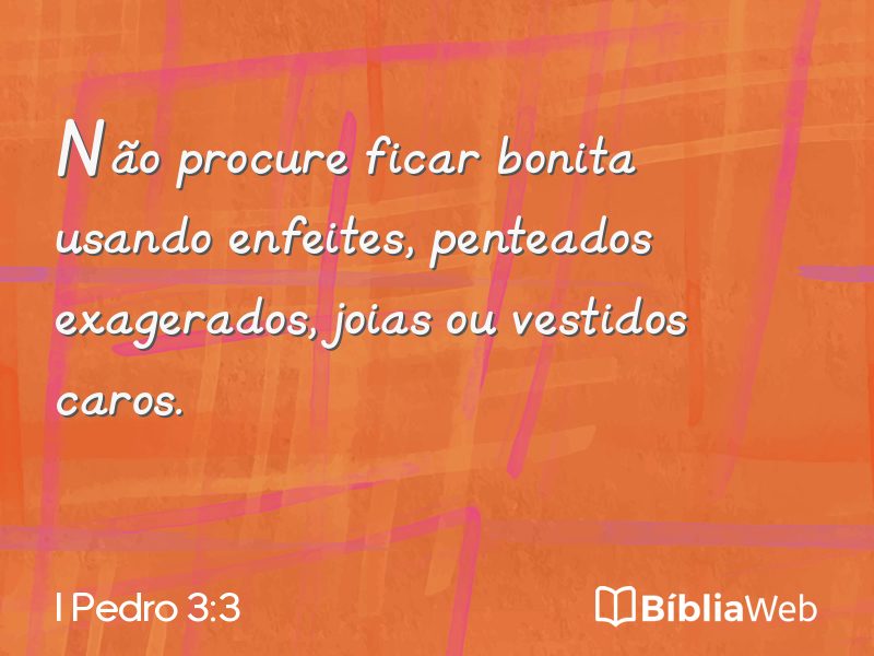 I Pedro 3:3 em imagem para compartilhar