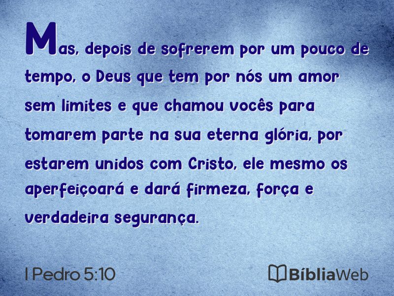 I Pedro 5:10 em imagem para compartilhar