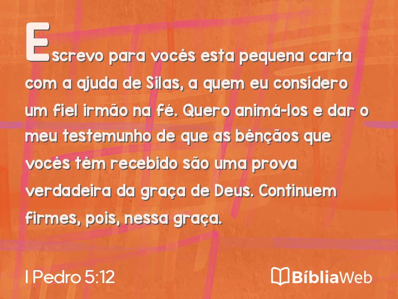 I Pedro 5:12 em imagem para compartilhar