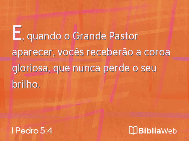 I Pedro 5:4 em imagem para compartilhar