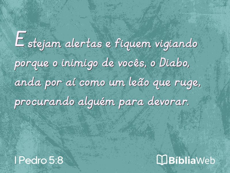 I Pedro 5:8 em imagem para compartilhar