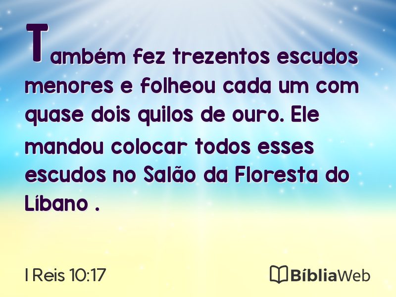 I Reis 10:17 em imagem para compartilhar
