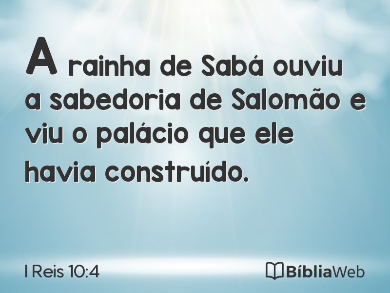 I Reis 10:4 em imagem para compartilhar