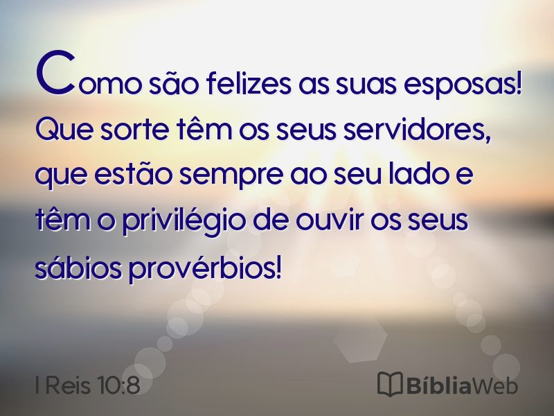 I Reis 10:8 em imagem para compartilhar