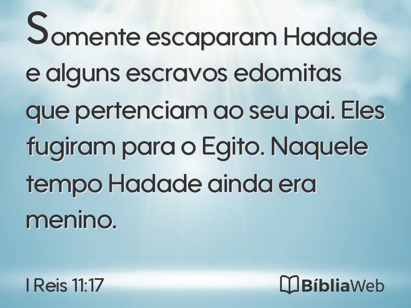 I Reis 11:17 em imagem para compartilhar