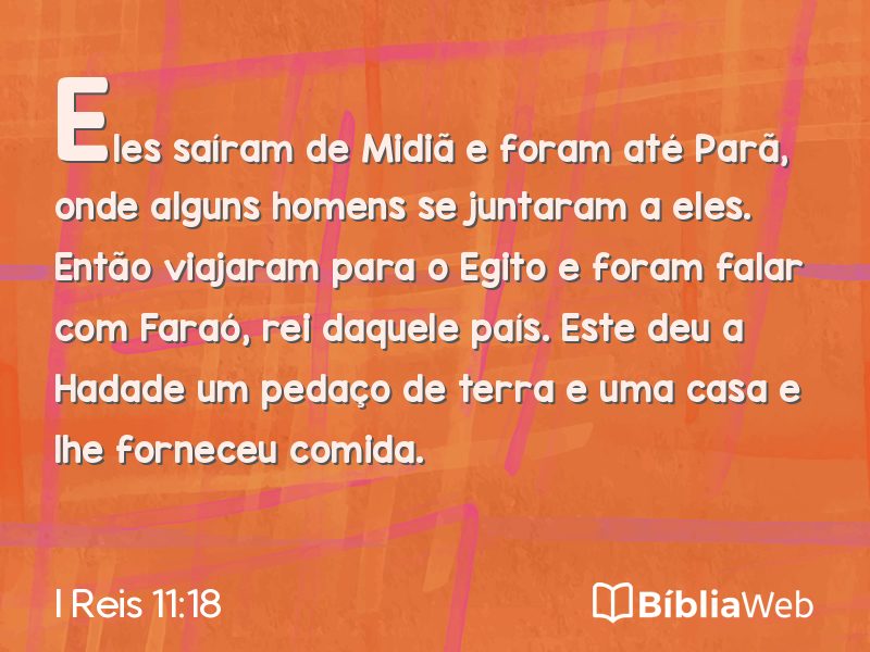 I Reis 11:18 em imagem para compartilhar