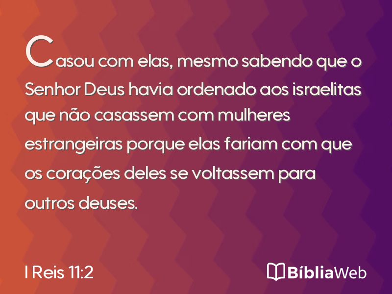I Reis 11:2 em imagem para compartilhar