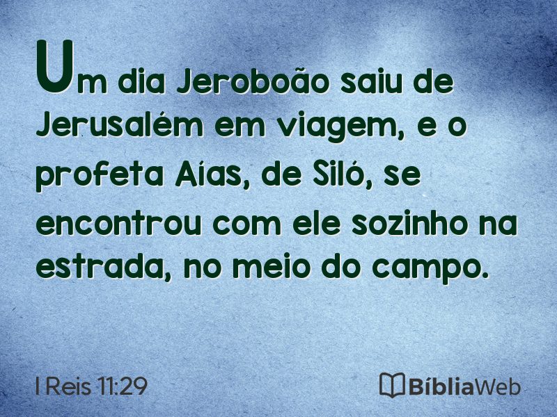 I Reis 11:29 em imagem para compartilhar