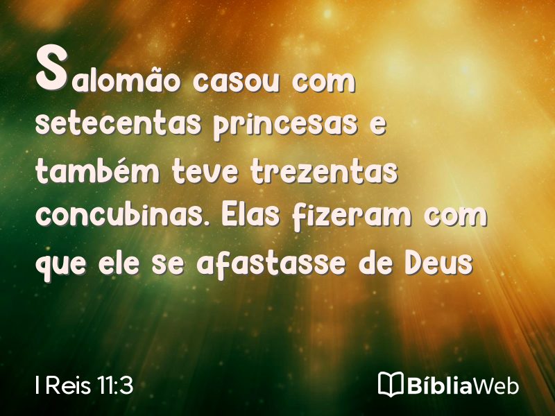 I Reis 11:3 em imagem para compartilhar