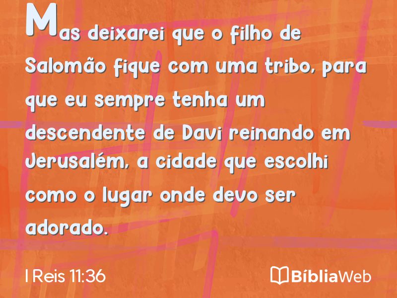 I Reis 11:36 em imagem para compartilhar