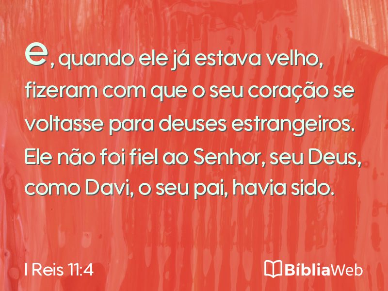I Reis 11:4 em imagem para compartilhar