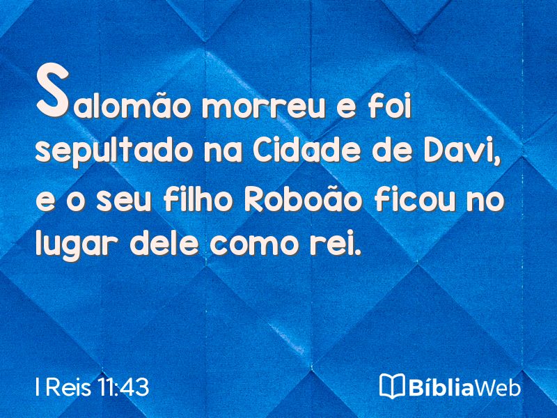 I Reis 11:43 em imagem para compartilhar