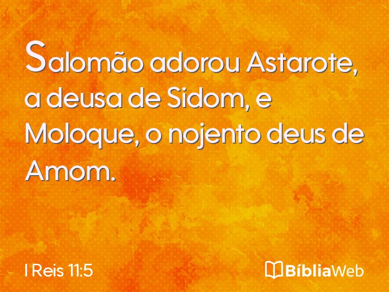 I Reis 11:5 em imagem para compartilhar