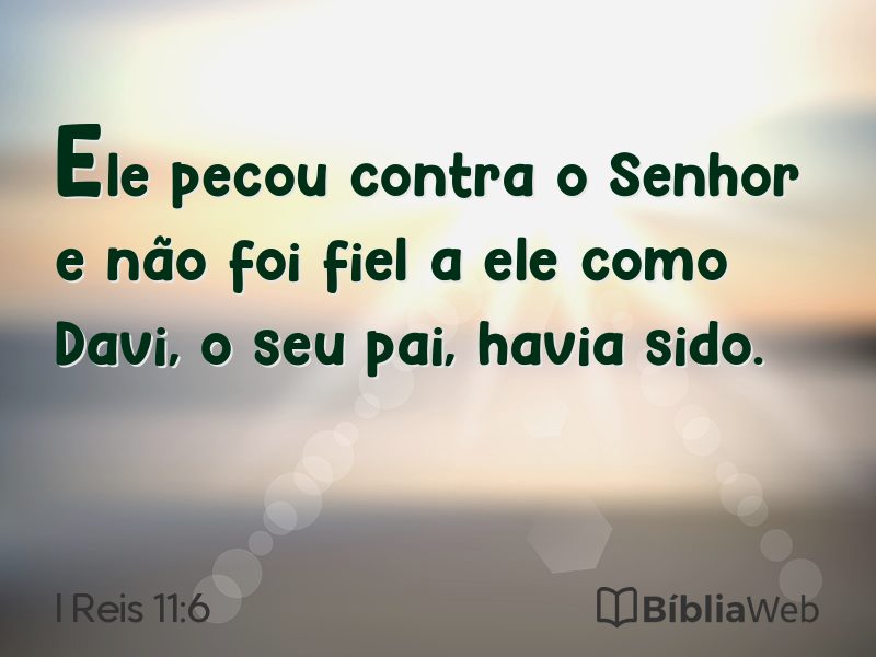 I Reis 11:6 em imagem para compartilhar