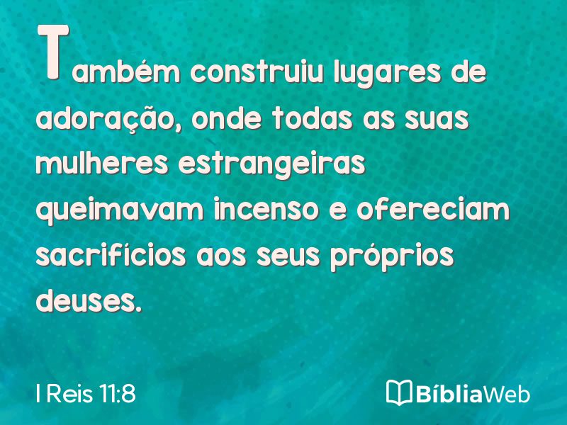 I Reis 11:8 em imagem para compartilhar