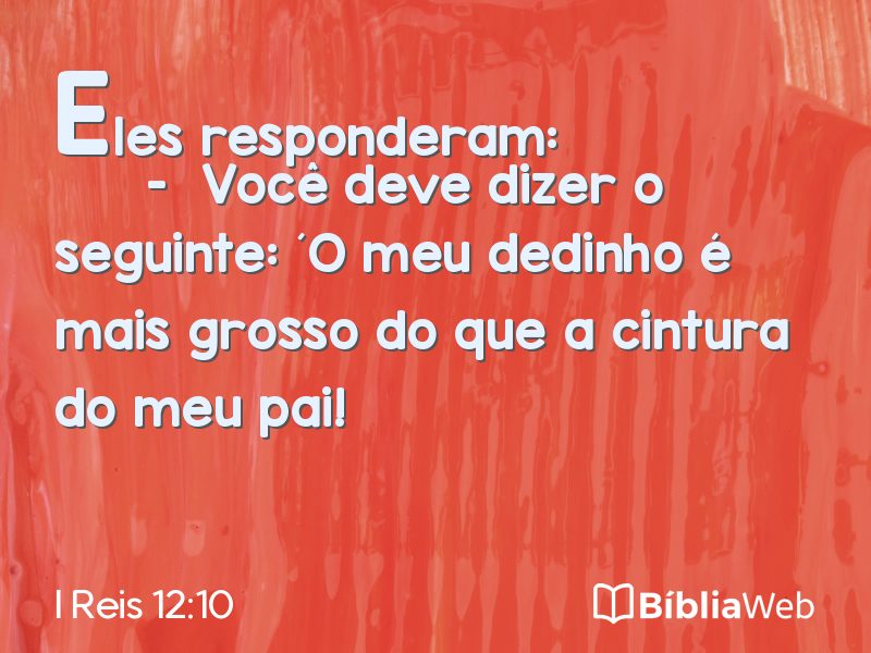 I Reis 12:10 em imagem para compartilhar