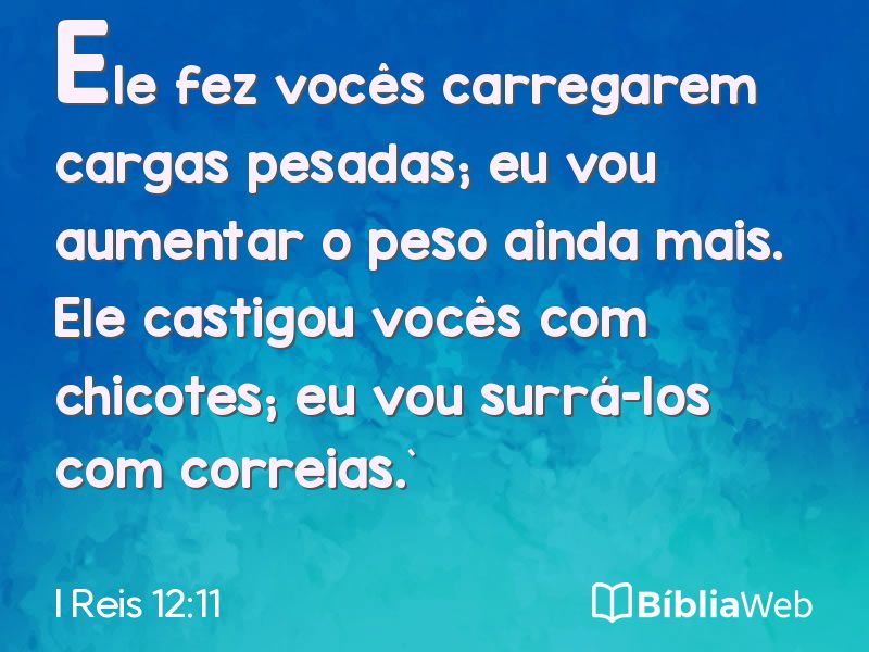 I Reis 12:11 em imagem para compartilhar
