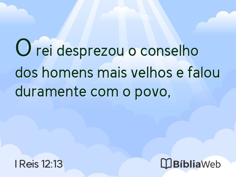 I Reis 12:13 em imagem para compartilhar