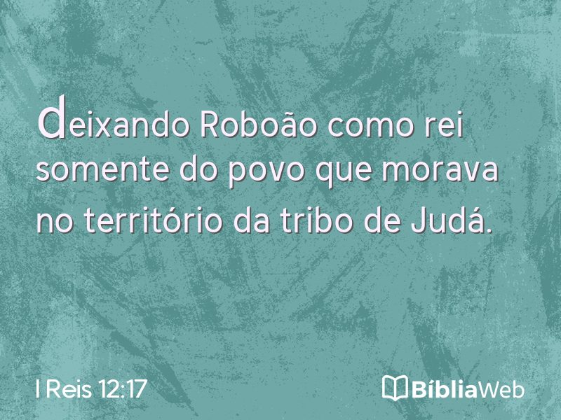 I Reis 12:17 em imagem para compartilhar