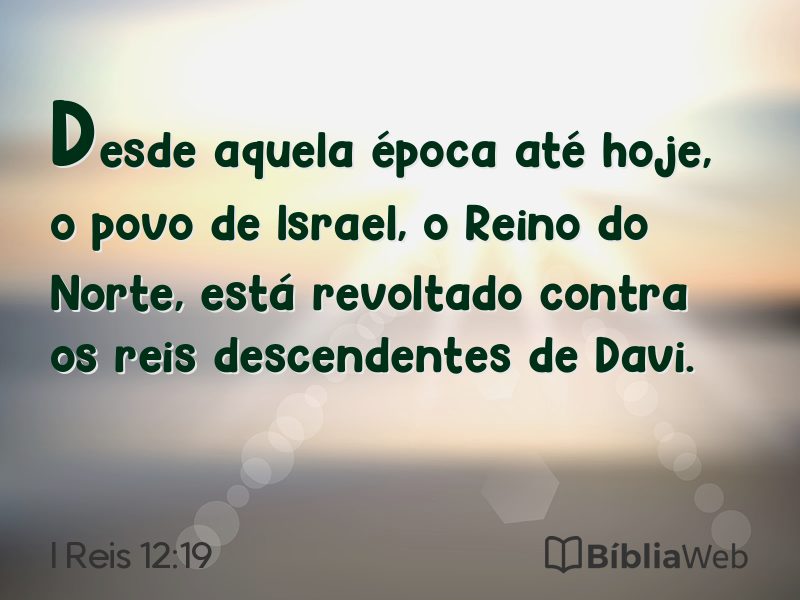 I Reis 12:19 em imagem para compartilhar