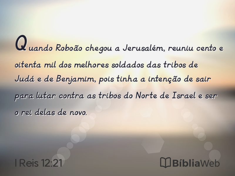 I Reis 12:21 em imagem para compartilhar