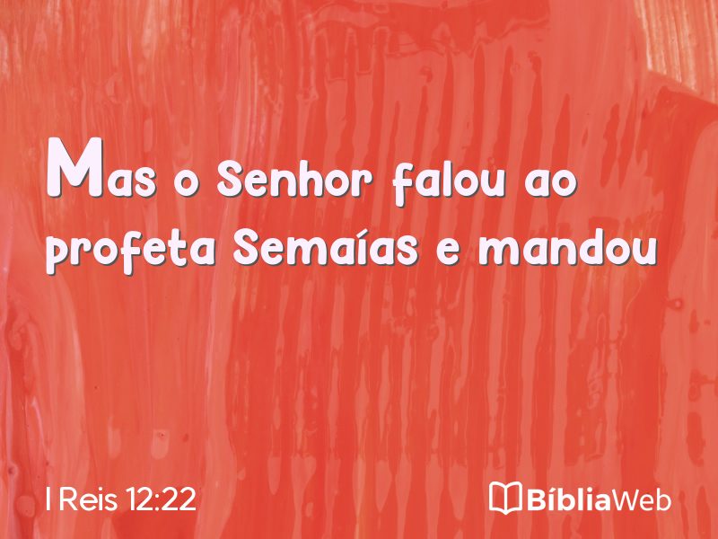 I Reis 12:22 em imagem para compartilhar