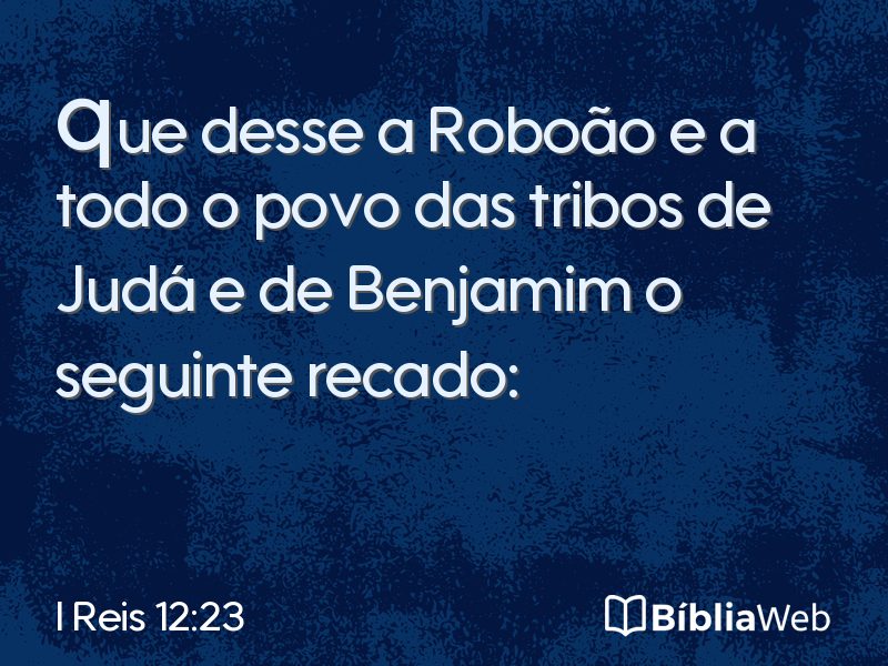 I Reis 12:23 em imagem para compartilhar