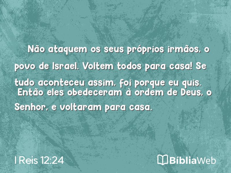 I Reis 12:24 em imagem para compartilhar