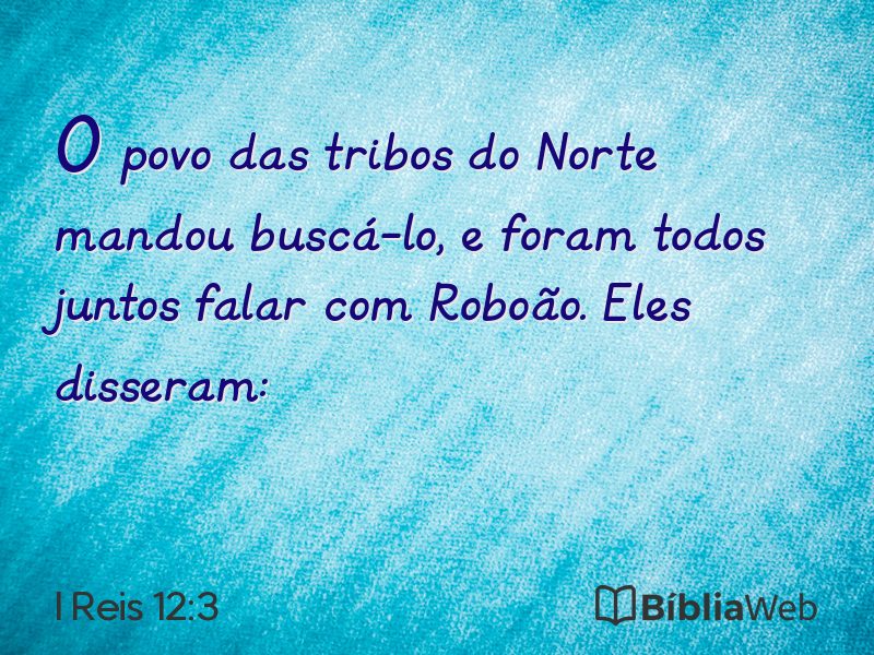 I Reis 12:3 em imagem para compartilhar