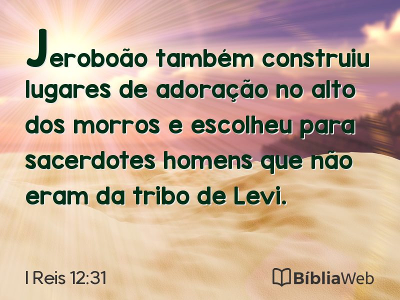 I Reis 12:31 em imagem para compartilhar
