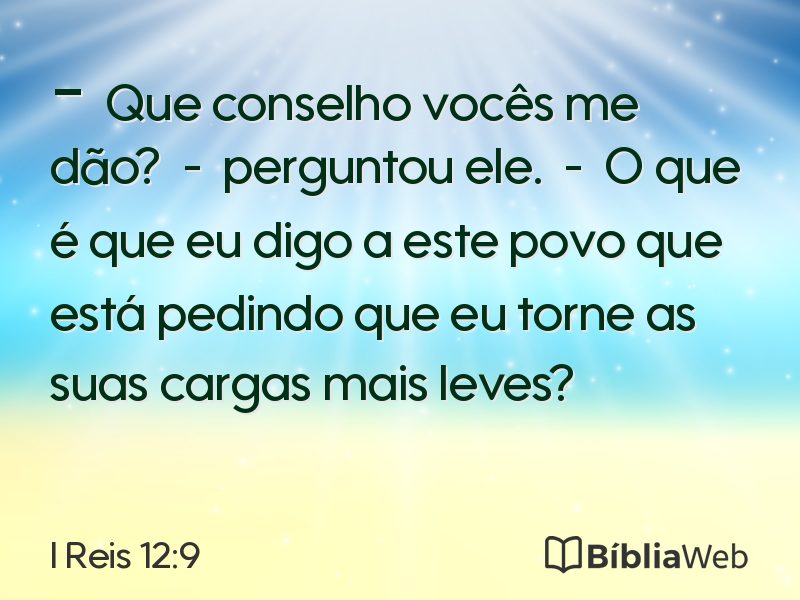 I Reis 12:9 em imagem para compartilhar