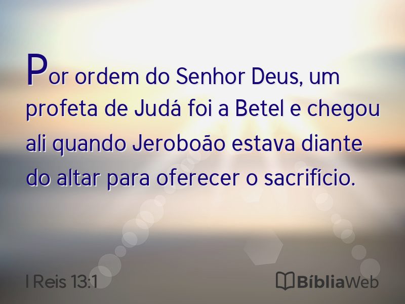 I Reis 13:1 em imagem para compartilhar