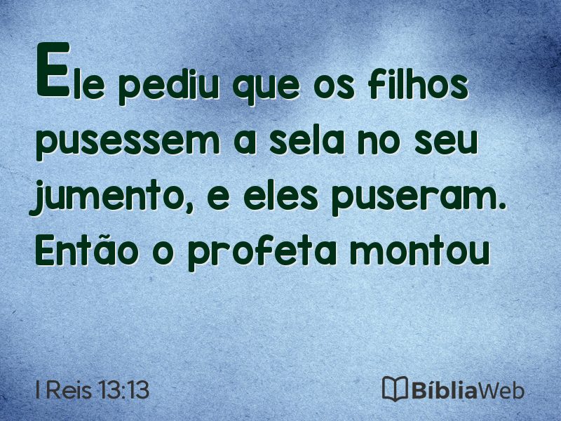I Reis 13:13 em imagem para compartilhar