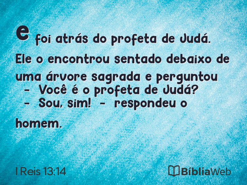 I Reis 13:14 em imagem para compartilhar