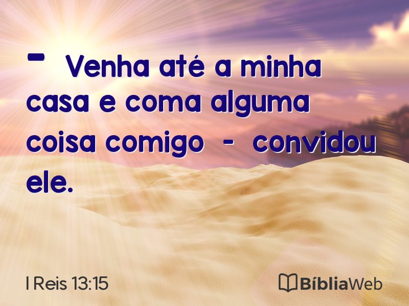 I Reis 13:15 em imagem para compartilhar