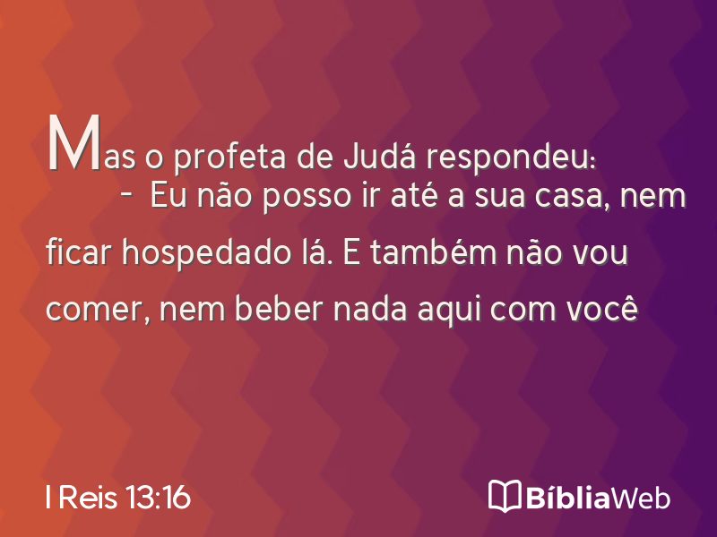 I Reis 13:16 em imagem para compartilhar