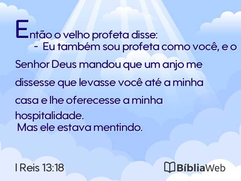 I Reis 13:18 em imagem para compartilhar