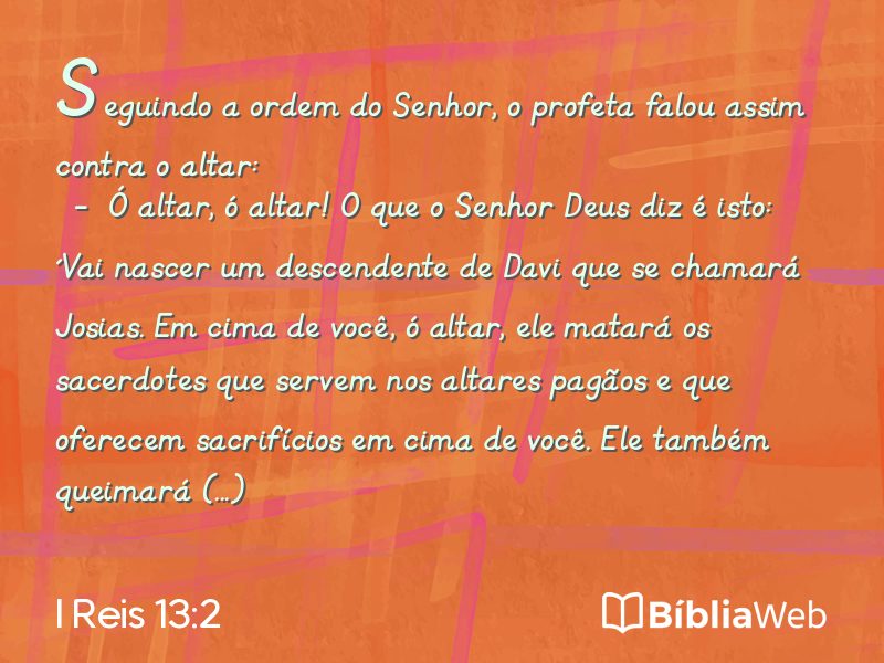 I Reis 13:2 em imagem para compartilhar