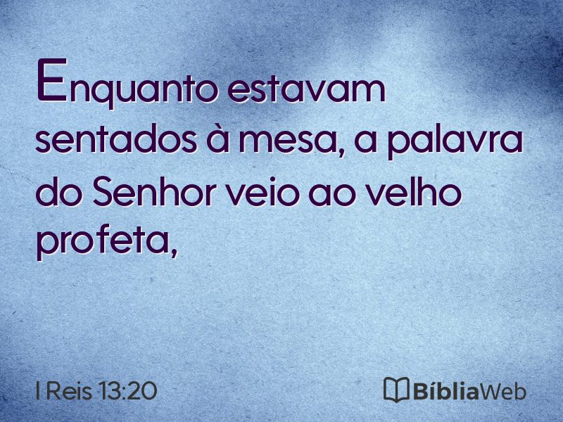 I Reis 13:20 em imagem para compartilhar