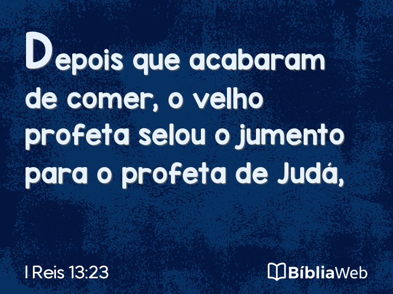 I Reis 13:23 em imagem para compartilhar