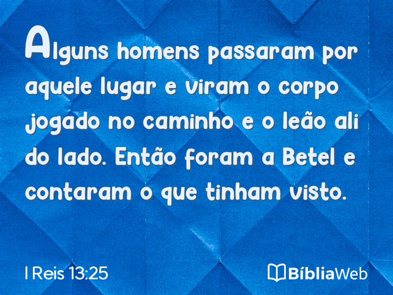 I Reis 13:25 em imagem para compartilhar