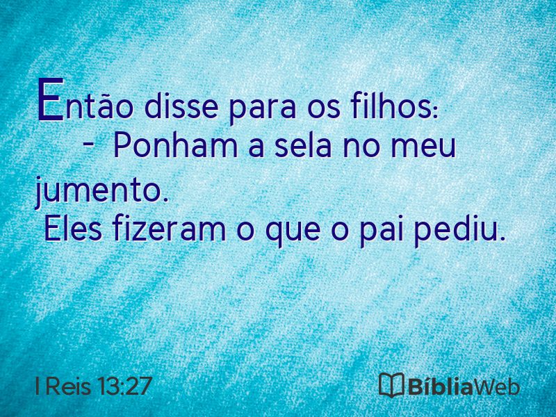 I Reis 13:27 em imagem para compartilhar