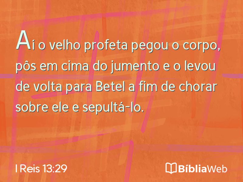 I Reis 13:29 em imagem para compartilhar