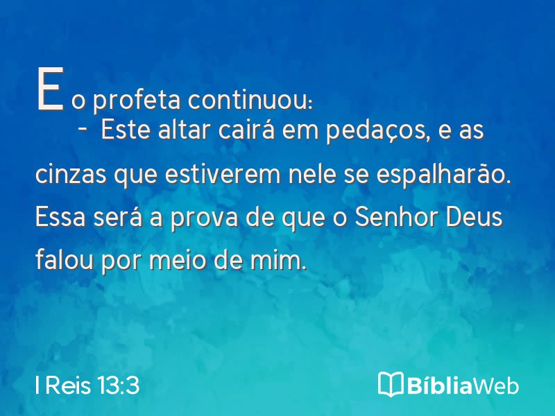 I Reis 13:3 em imagem para compartilhar